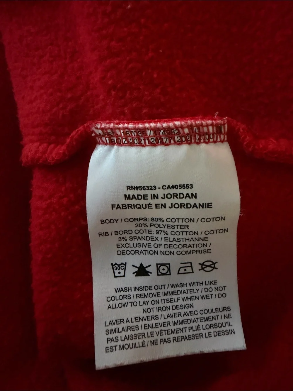 Nike Youth Red With White Logo Hoodie